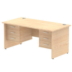 Dynamic Impulse W1600 x D800 x H730mm Straight Office Desk Panel End L