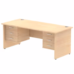 Dynamic Impulse W1800 x D800 x H730mm Straight Office Desk Panel End L