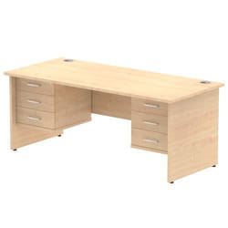 Dynamic Impulse W1800 x D800 x H730mm Straight Office Desk Panel End L