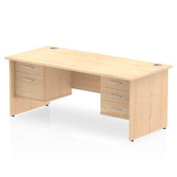 Dynamic Impulse W1600 x D800 x H730mm Straight Office Desk Panel End L