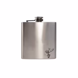 6oz stainless steel stag head hip flask