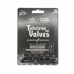 Peaty's x Chris King (MK2) Tubeless Valves  60mm  Black