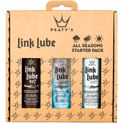 LinkLube All-Season Bike Chain Lubricant Starter Pack, 60ml Wet, Dry & Mixed Weather Lube Gift Pack