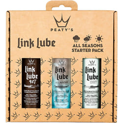 LinkLube All-Season Bike Chain Lubricant Starter Pack, 60ml Wet, Dry & Mixed Weather Lube Gift Pack