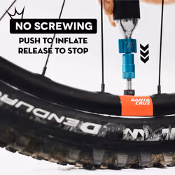 Holeshot CO2 Tyre Inflator Kit 16g - Premium Unique Compact Straight-Line Design for Maximum Airflow & Rapid Inflation, 2x16g CO2 & Freeze Protector