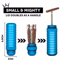 Tubeless Bike Tyre Puncture Repair Plugger Kit - For MTB, Road & XC Bicycle Tyres - Unique Single-Sided Fork, For Rapid
