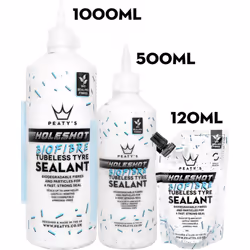Holeshot Biofibre Tubeless Tyre Sealant, Fast Acting Puncture Repair, Seals up to 6mm holes for MTB, Road and Gravel
