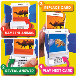 Asmodee 100 PICS Animals 15 min Card Game Word