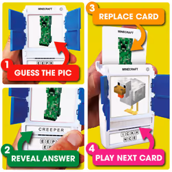 Asmodee 100 PICS Unofficial Minecraft 15 min Card Game Word