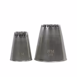 PME JEM Twist Twist Nozzle, Pastry decorating nozzle set, Pastry decorating bag, Stainless steel, Stainless steel, 120 mm, 45 ...