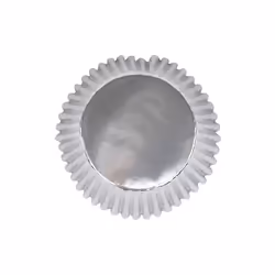 PME Metallic Baking Cases, Cupcake/muffin cups, Round, Fluted surface, Silver, Paper, Silver