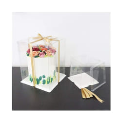 PME CCB10 Crystal Cake Box 25cm / 10", White