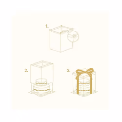 PME CCB10 Crystal Cake Box 25cm / 10", White