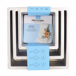 PME Square Cake Pans, Cake pan, Round, Flat surface, Aluminium, Aluminium, Aluminium