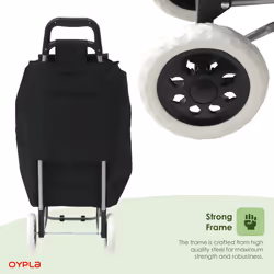 Oypla 2 Wheel Folding Shopping Trolley Bag Cart Market Laundry