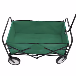 Oypla Green Heavy Duty Foldable Garden Festival Trolley Folding Cart Wagon Truck Wheelbarrow