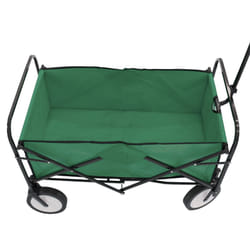 Oypla Green Heavy Duty Foldable Garden Festival Trolley Folding Cart Wagon Truck Wheelbarrow