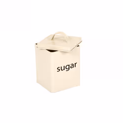 Oypla 5 Piece Cream Kitchen Canister Storage Tin Set Bread Biscuits Tea Sugar Coffee