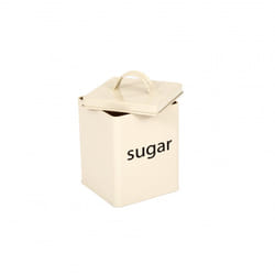Oypla 5 Piece Cream Kitchen Canister Storage Tin Set Bread Biscuits Tea Sugar Coffee