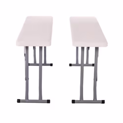Oypla 2x 3ft 95cm Folding Heavy Duty Outdoor 2 Person Trestle Bench Chair