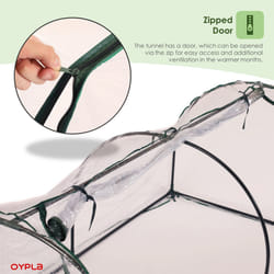 Oypla Tunnel Growhouse Garden Plant Greenhouse with PVC Cover - 200x100x80cm