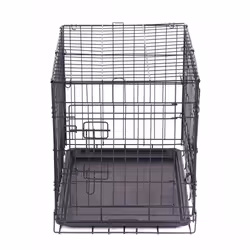 Oypla 24" Folding Metal Dog Cage Puppy Transport Crate Pet Carrier