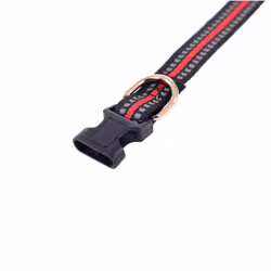Oypla Red Adjustable Comfortable Reflective Red Dog Collar for Neck Size 24-36cm
