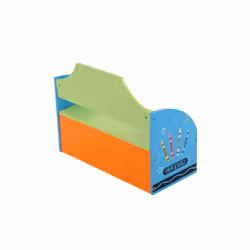 Oypla Childrens Wooden Crayon Toy Storage Unit Box Bench Seat