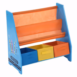 Oypla Childrens Organisation Crayon Bookcase Shelf Storage Rack Sling