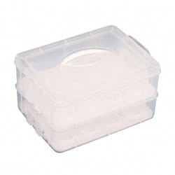 Oypla 2 Tier Cupcake Cake Holder Portable Storage Carrier Box