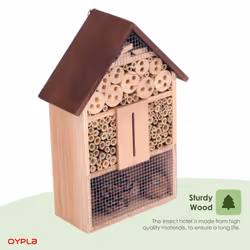 Oypla Wooden Stick Bee Wildlife Insect Hotel House Garden Nest Shelter Box Habitat