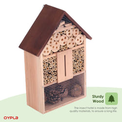 Oypla Wooden Stick Bee Wildlife Insect Hotel House Garden Nest Shelter Box Habitat