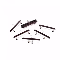 Oypla Pack of 10 Brown Wooden Clothes Garment Coat Skirt Trouser Hangers