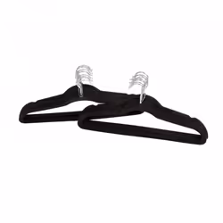 Oypla Pack of 20 Black Non-Slip Space Saving Velvet Clothes Garment Coat Suit Hangers