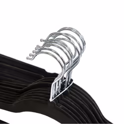 Oypla Pack of 20 Black Non-Slip Space Saving Velvet Clothes Garment Coat Suit Hangers