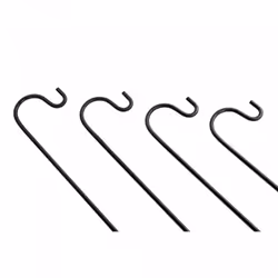 Oypla 4x Shepherds Crook Hooks Garden Stakes Hangers - 100cm