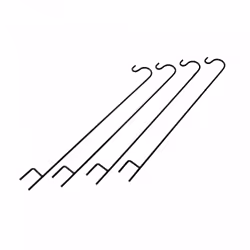 Oypla 4x Shepherds Crook Hooks Garden Stakes Hangers - 100cm