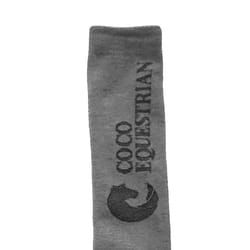 Coco Equestrian Light Grey Unisex Child Breathable Knee High Long Boot Horse Riding Socks - 1 Pair