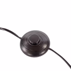 Oypla Black Floor Standing Lamp Reading Light with Linen Fabric Lampshade - Includes Bulb