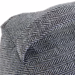 Oypla Pack of 2 Herringbone Fabric Heavy Weighted Cube Door Stops Stoppers with Handle