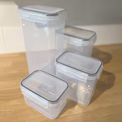 Oypla 14pc Airtight Reusable Plastic Kitchen Pantry Food Storage Container Organiser Set