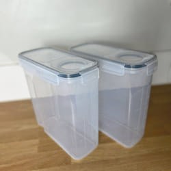 Oypla 4pc Airtight Reusable Plastic Kitchen Pantry Food Cereal Storage Container Organiser Set