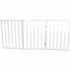 Oypla White Dog Safety Folding Wooden Pet Gate Portable Indoor Barrier