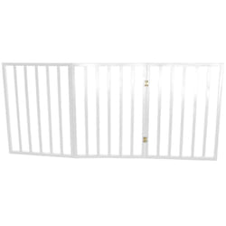 Oypla White Dog Safety Folding Wooden Pet Gate Portable Indoor Barrier