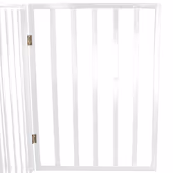 Oypla White Dog Safety Folding Wooden Pet Gate Portable Indoor Barrier
