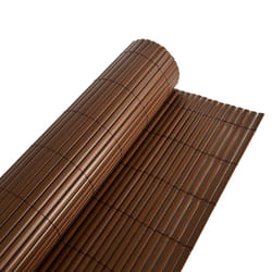 Oypla 1m x 3m Brown PVC Outdoor Garden Fencing Privacy Screen Roll