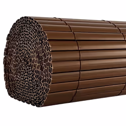 Oypla 1m x 3m Brown PVC Outdoor Garden Fencing Privacy Screen Roll