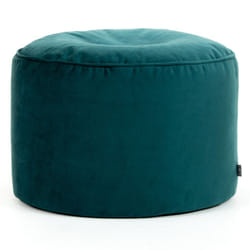 Round Velvet Pouffe Bean Bag Footstool - Teal Green