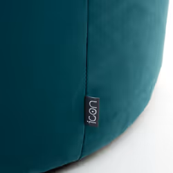 Round Velvet Pouffe Bean Bag Footstool - Teal Green