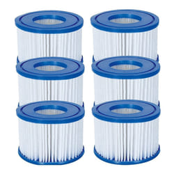 6 Pack Bestway 58323 Lay-Z-Spa Filter Cartridge, Size VI 10.6cm x 8cm